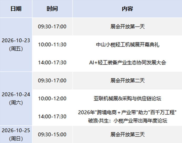 10.23开幕!2026中山小榄轻工机械展怎么逛?这份观展指南请收好